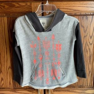 BILLABONG Gray Pullover Sweatshirt Tribal Arrows